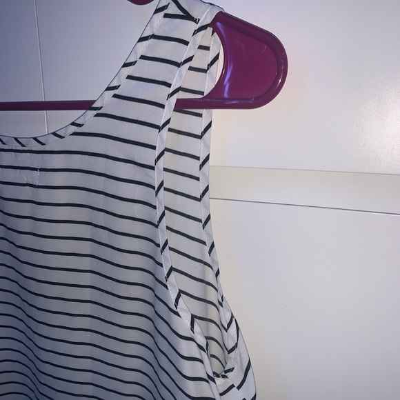 Faded Glory Striped Tank Top Black and White Women’s Medium (8-10) Horizontal - Picture 5 of 8